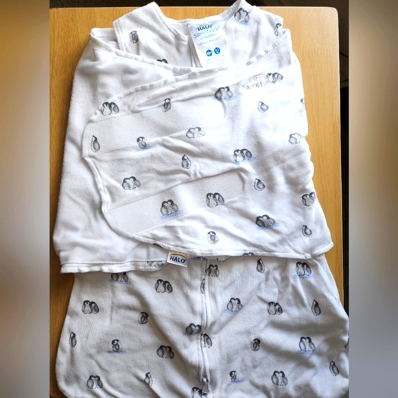 HALO NB 0-3 Penguins Swaddle Sleep Sack - Picture 1 of 1